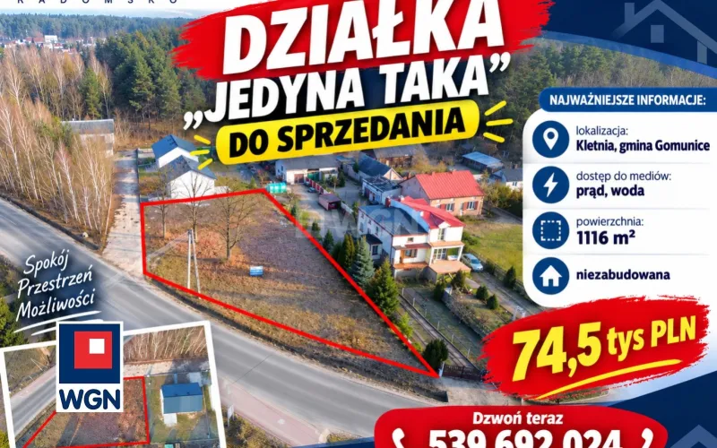 Działka na sprzedaż Kletnia
